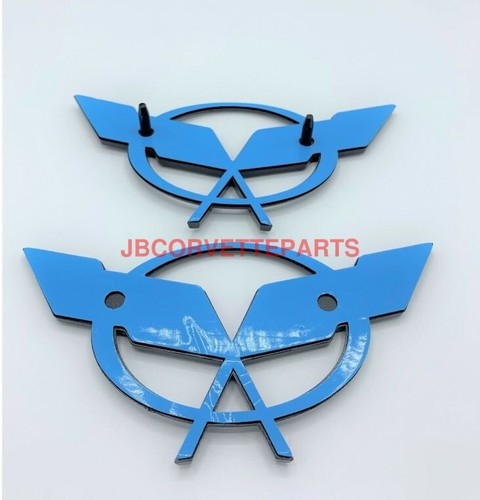 97 - 04 Corvette C5 Front & Rear Emblem SET Reproductions of 19207384 & 19207385 - Foto 2 di 2
