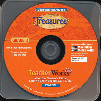 TeacherWorks Plus Teacher Edition CD-ROM Macmillian Treasures Grade 3