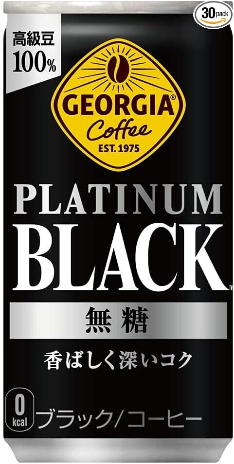 Coca-cola GEORGIA Platinum Black non-sweet Coffee Canned × 30 From