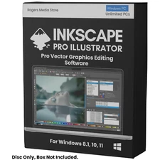 Inkscape Pro Illustrator - Vector Graphic Design Software for Windows on CD-ROM