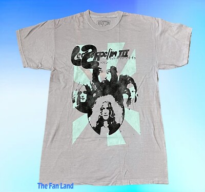 New Led Zeppelin III Kanja 1970 Japanese Tour Concert T-shirt