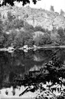 NICE VINTAGE B/W PHOTO POSTCARD - MENOMONEE RIVER BLUFFS  NIAGARA  WISCONSIN — photo 1
