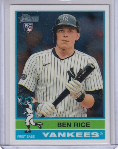 Ben Rice 2025 Topps Heritage Chrome Rookie New York Yankees #406