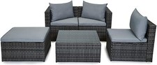 Outdoor Rattan Garden Furniture Set Malaga Conservatory Patio Sofa set