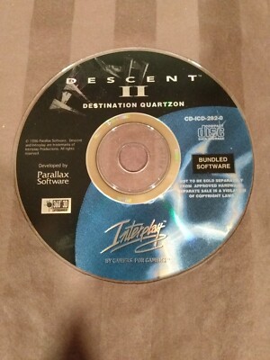 Descent II 2 PC CD-ROM 1998 Game Interplay  DISC ONLY
