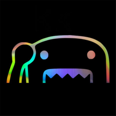 2pcs Peeking Domo Kun Car Truck Auto JDM Bumper Laptop Wall Home Vinyl Stickers