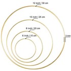 8 Pack Large Metal Floral Hoop Wreath Macrame Gold Hoop Rings(6 Inch8 ...