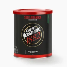 Caffe Vergnano 100% Arabica Espresso Fine Grind Coffee in Can 8.8oz/250g