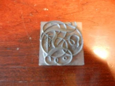 Vintage Letterpress Foundry Lead Printing Type 120 Pt Fancy Script Initial D