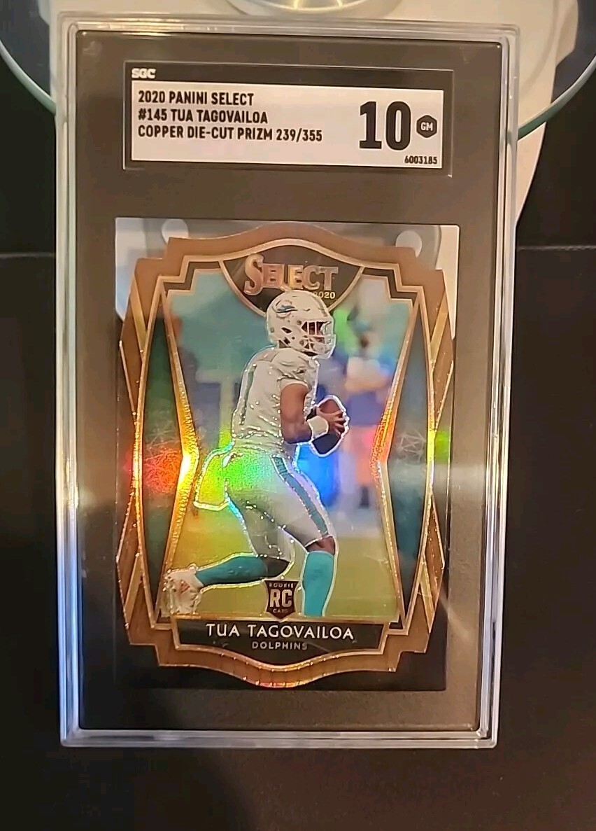2020 Panini Select Tua Tagovailoa Prizm Copper Die Cut /355 SGC 10 RC(POP #1)