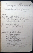 1917 - 1919 QUOGUE LONG ISLAND NY MANUSCRIPT WWI RED CROSS VOLUNTEERS HANDCRAFTS