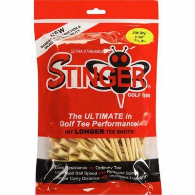 Stinger Golf Tee 2 3/4'' Pro XL 200 Pk Ultra Streamlined Golf NEW