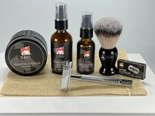 Shaving Kit Set Sandalwood Shave Cream Soap Razor Gift Set Men Holiday Christmas