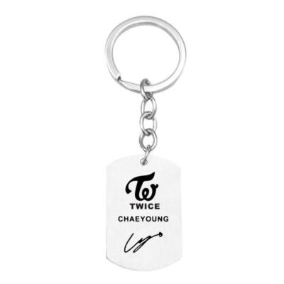 TWICE Kpop Stainless Steel Keychain Pendant Tzuyu Sana Mina Momo
