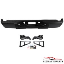 Black Rear Step Bumper Assembly For 2007-2013 Chevy Silverado Gmc Sierra 1500