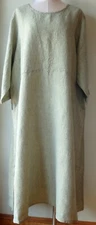 FLAX Designs  Linen    Dress   3G  NWT  Dashing CELERY GRID