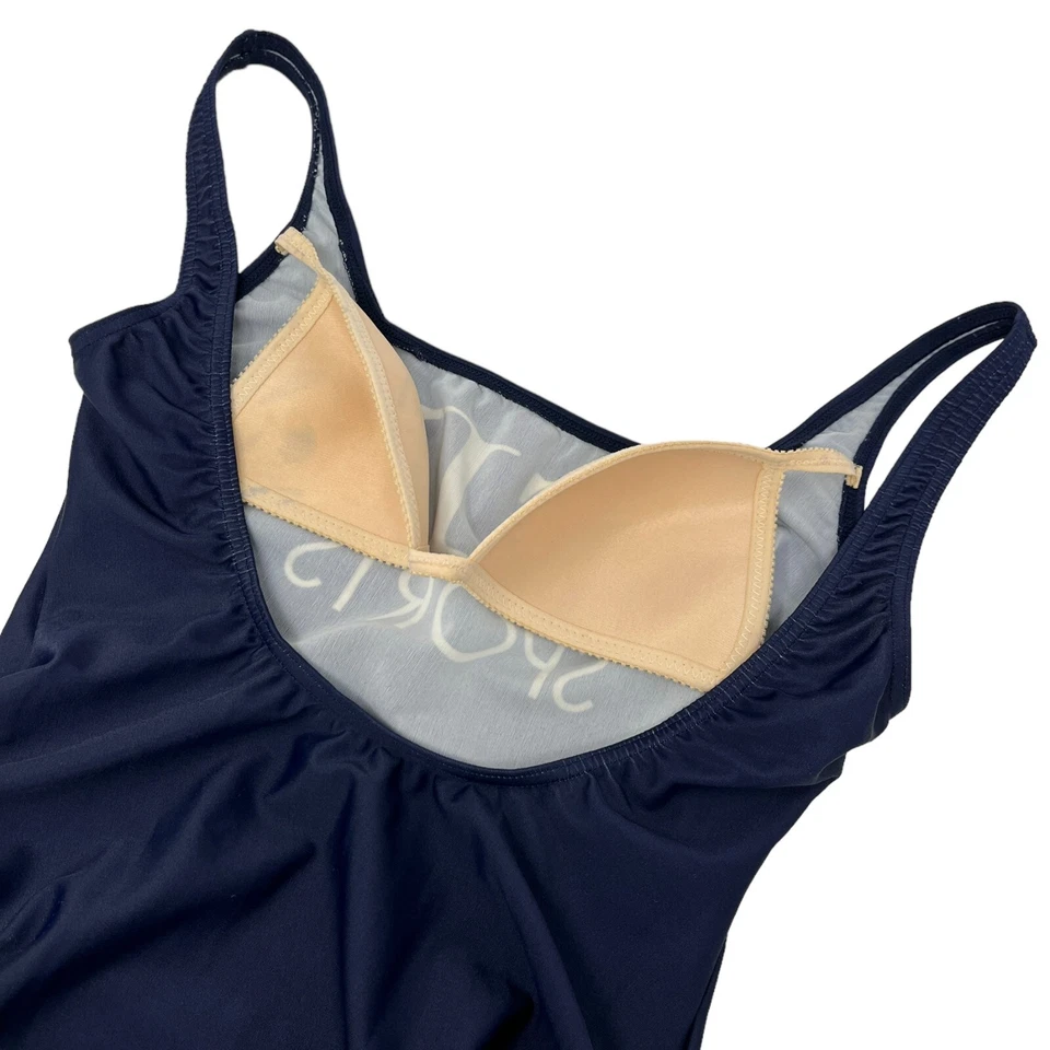 Traje de baño Christian Dior Sports vintage con logotipo #M de una pieza azul nailon RankAB Foto 4 de 4