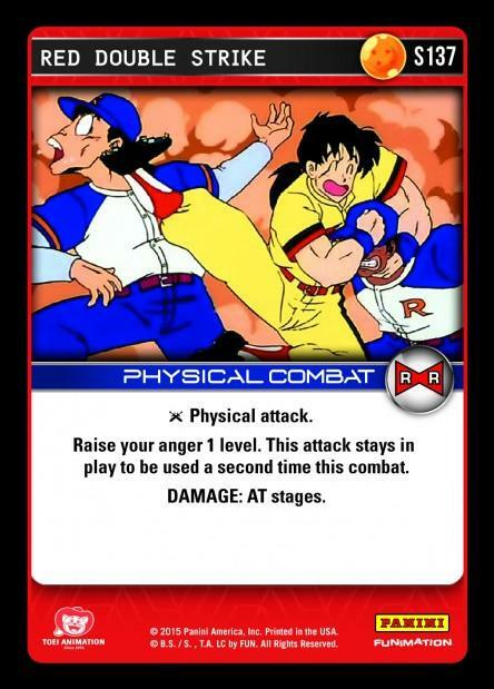DBZ Dragon Ball Z TCG Card Panini Evolution S137 Red Double