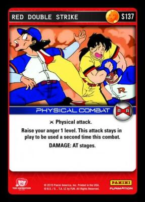 DBZ Dragon Ball Z TCG Card Panini Evolution S137 Red Double Strike