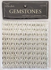 The Paper Studio GEMSTONES Self-Adhesive CLEAR FUNKY 4" x 4" Sheet