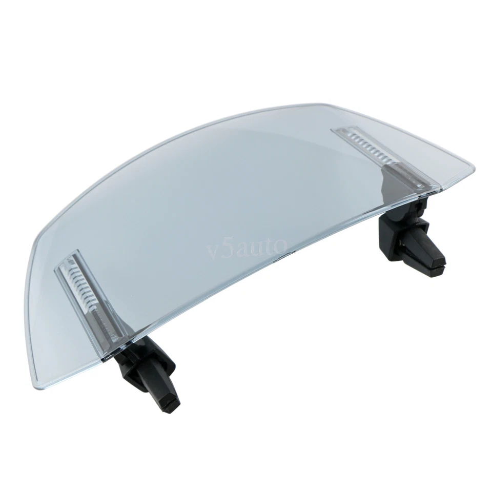 Motorcycle Clip on Windshield Adjustable Wind Screen Deflector Extension Spoiler - Imagem 3 de 4