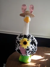 Goose clothes outfit - Cow costume w/straw hat for lg 24-27" goose