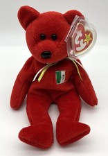 Ty Beanie Babies “Osito” the Mexico Flag Red Teddy Bear Plush Toy