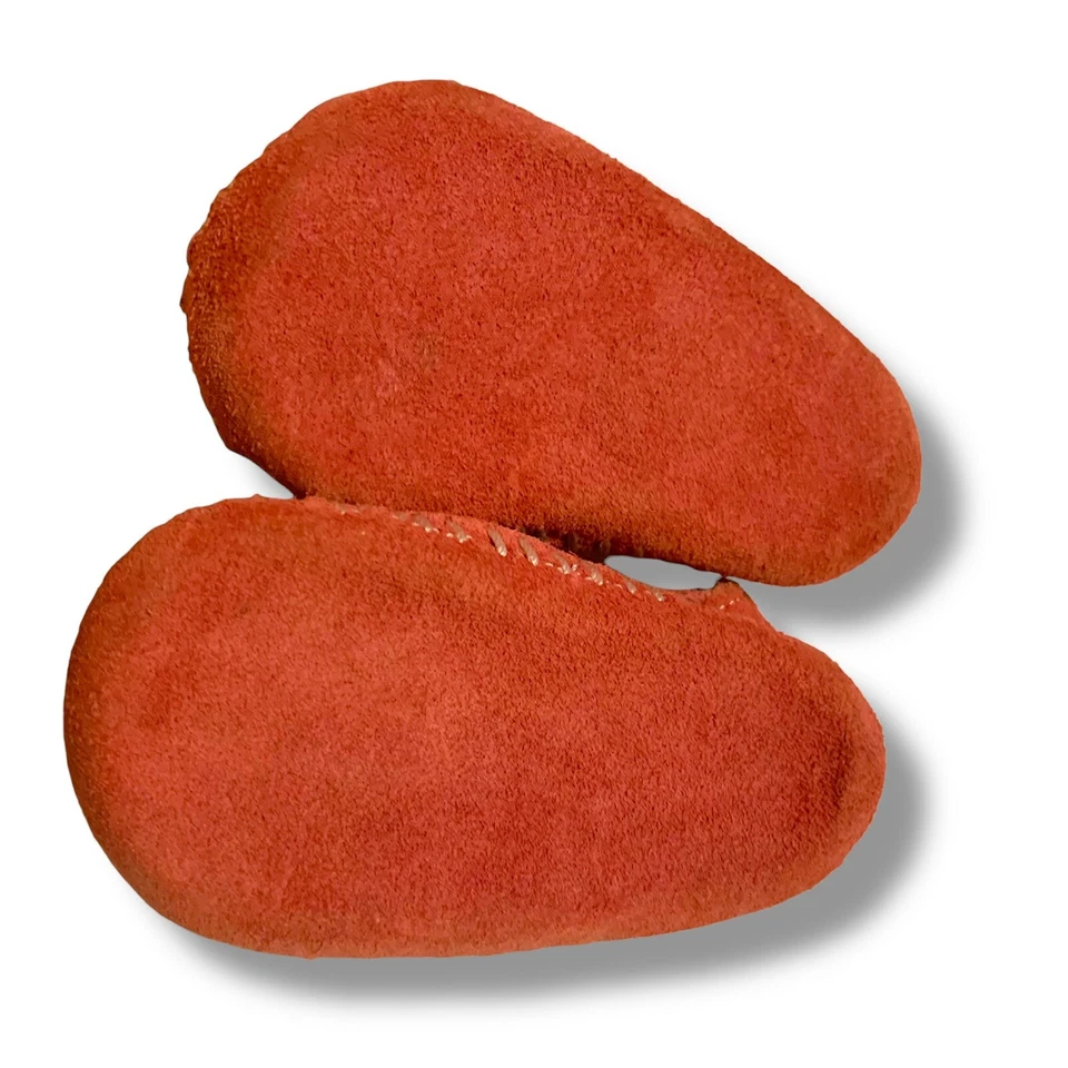 Minnetonka Mocasines Infantil Niño Pequeño Correa Frontal Botín Rosa Talla 4 (12-18 meses) Foto 2 de 3