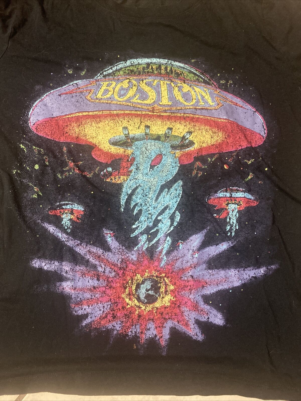 Forever 21 Boston U.S. Tour 1987 Women's Double Sided T-Shirt Size 3X.