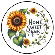 HOME SWEET HOME SUNFLOWER ENVELOPE SEALS LABELS STICKERS PARTY FAVORS