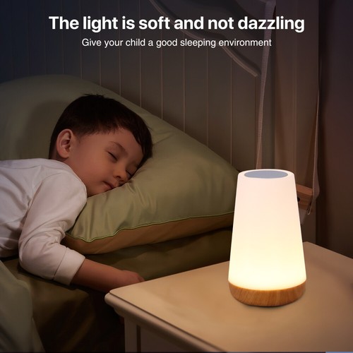LED Touch Tischlampe USB Dimmbar Aufladbar Nachtlicht Nachttischlampe Farbwechse - Bild 7 von 12