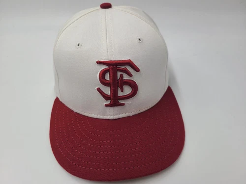 Florida State Seminoles New Era 59Fifty Fitted 7 1/8 Hat Cap Men NCAA White Red