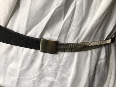 SUZI ROHER Fabulous Canadian designer black stretch belt Large EUC s-l400.jpg main image 3