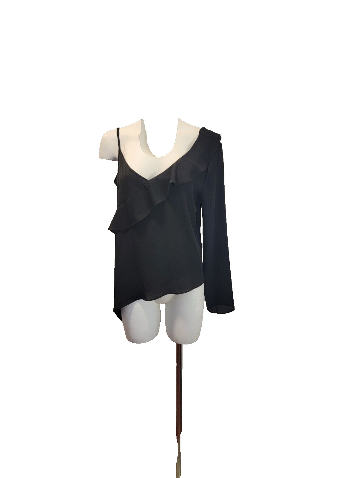 BCBGeneration Asymmetrical One Shoulder Ruffle To… - image 1