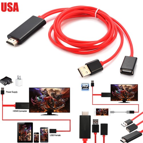 de cable de AV HDTV tipo C a HDMI para IOS Apple iPhone 5/6/6S/6S Plus/7/7S 716788019324 | eBay