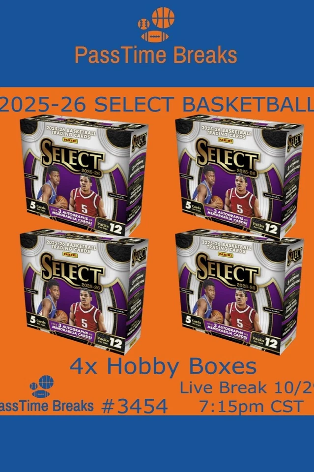 2025-26 PANINI SELECT BASKETBALL - 4x Hobby Box - PYT LIVE BREAK 3453
