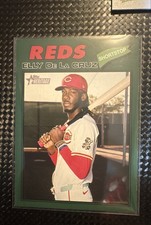 2026 Topps Heritage - Elly De La Cruz #70 Dark Green Border + Bonus Cards