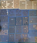 9 Lincoln Penny Albums 600 coins Many UNC BU few mixed condition 7 LB Rare Old