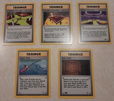 5 Vintage WotC Pokemon TCG Trainer Cards LP Gym Heroes Challenge Neo Discovery
