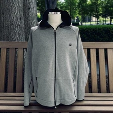 Body Glove Active Gray Full Zip Hoodie Jacket Mens Large Streetwear Athleisure