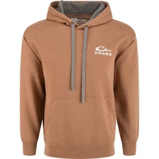 DRAKE Men's The Waterfowl Company Logo Golden Pecan Dark Heather Hoodie