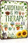 Vintage Metal Garden Sign Funny Outdoor Wall Art for Greenhouse or Patio