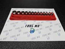 Snap-on Tools USA NEW 13pc 1/4" Drive 12-Point SAE Shallow Socket Set 113TMDY
