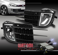 10 11 12 VW GTI MK6 2.0T BUMPER DRIVING CHROME FOG LIGHT LAMP W/COVER+10000K HID