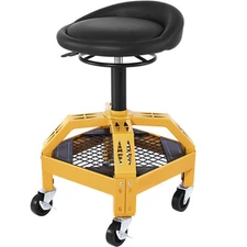 Garage Workshop Stool 300LBS Rolling w/ Wheels Adjustable Seat Heavy Duty