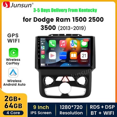 Carplay 2+64GB Android 14 For Dodge Ram 1500 2500 3500 Car Radio Stereo GPS Navi