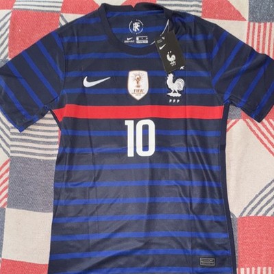Nike France National Team Soccer Jersey Mbappe Blue FIFA 2018 Size S