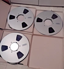 3 AMPEX 456 Grand Reel to Reel 1/4" x 2500 Mastering Tape 10.5" Metal Free Ship