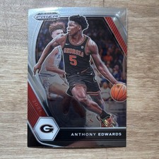 Panini 2021-22 Prizm Draft Picks Base Anthony Edwards Georgia Bulldogs #65