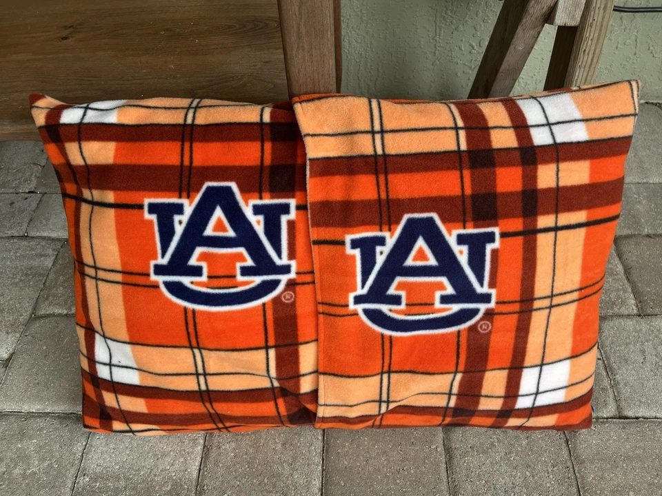Fronha de lã Auburn University capa falsa travesseiro padrão tamanho NOVO - Imagem 3 de 4